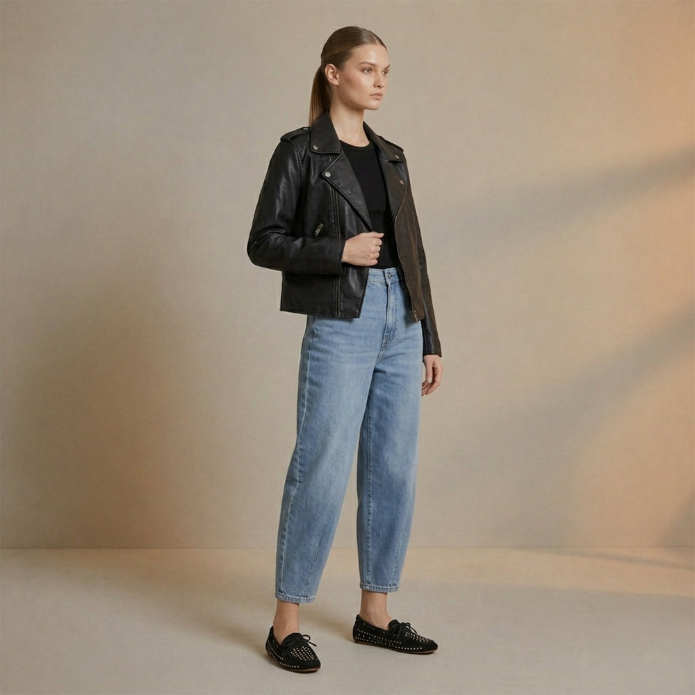 Biker jacket nancy negro