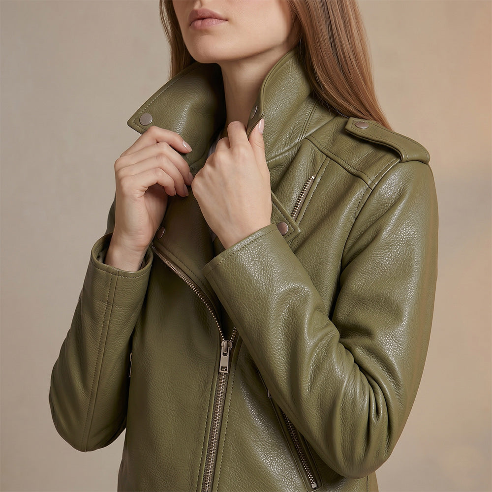 Biker jacket nancy verde oliva