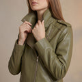 Biker jacket nancy verde oliva