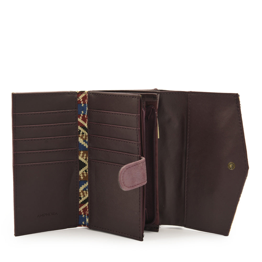 Billetera acordeon calvin mediana berry