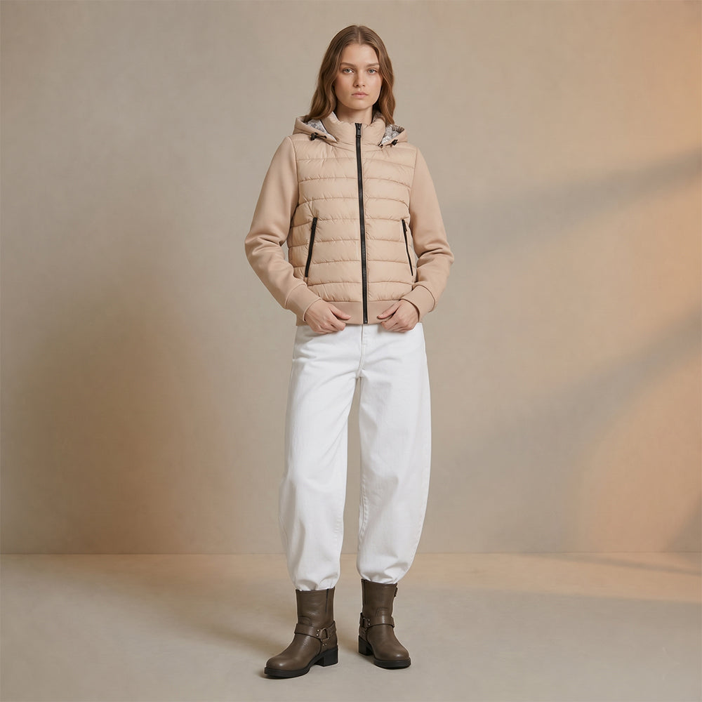 Chaqueta reversible manuela beige