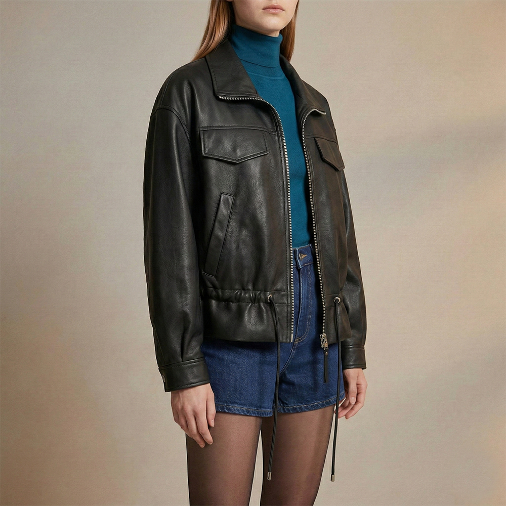 Retro bomber jacket viviana negro