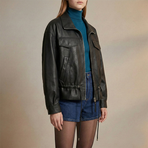Retro bomber jacket viviana negro