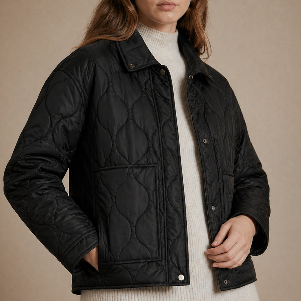 Jacket puffy soft bruselas negro