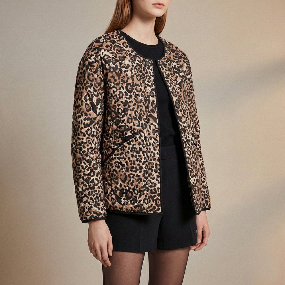 Jacket puffy soft atenas animal print