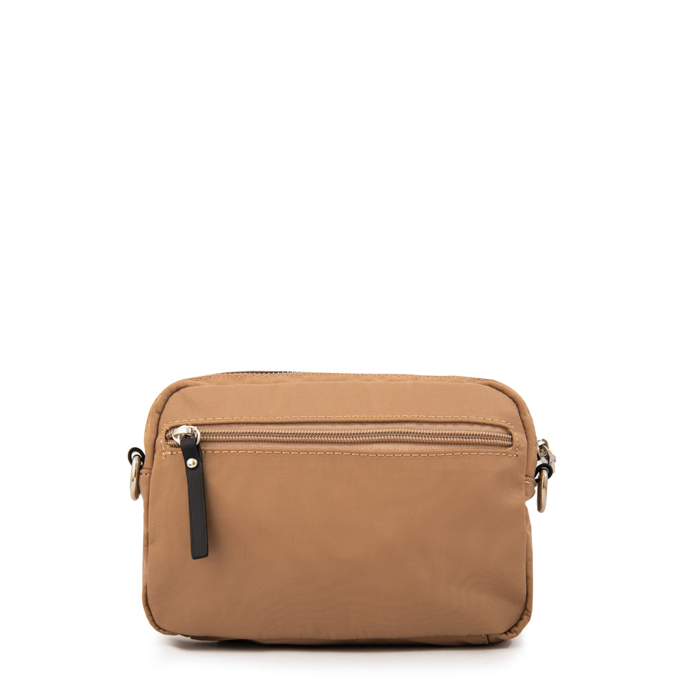 Cartera bandolera gina mediana beige oscuro