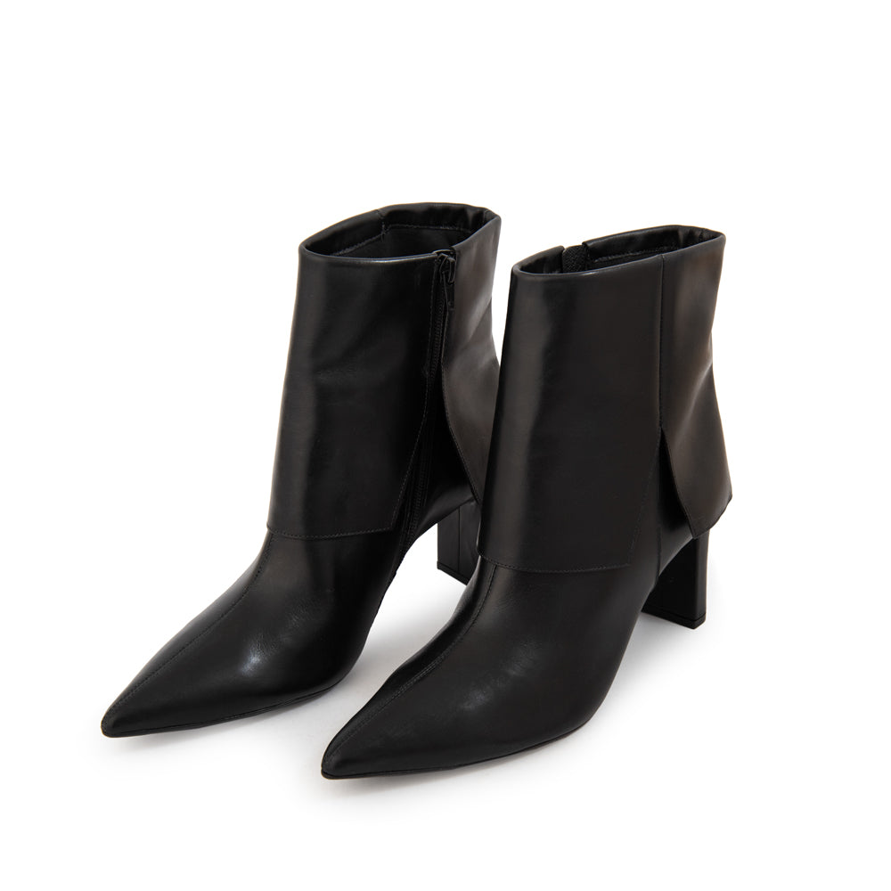Botin Taco kristen cuero negro