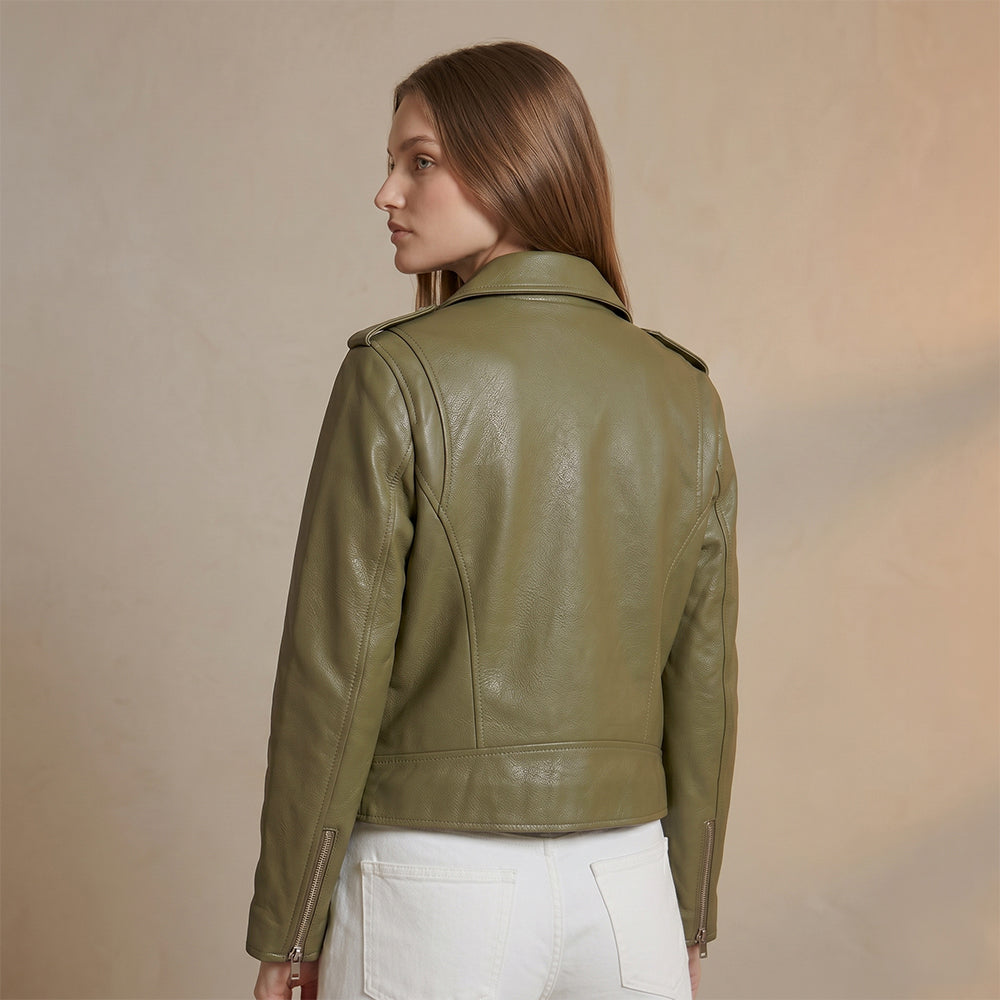 Biker jacket nancy verde oliva
