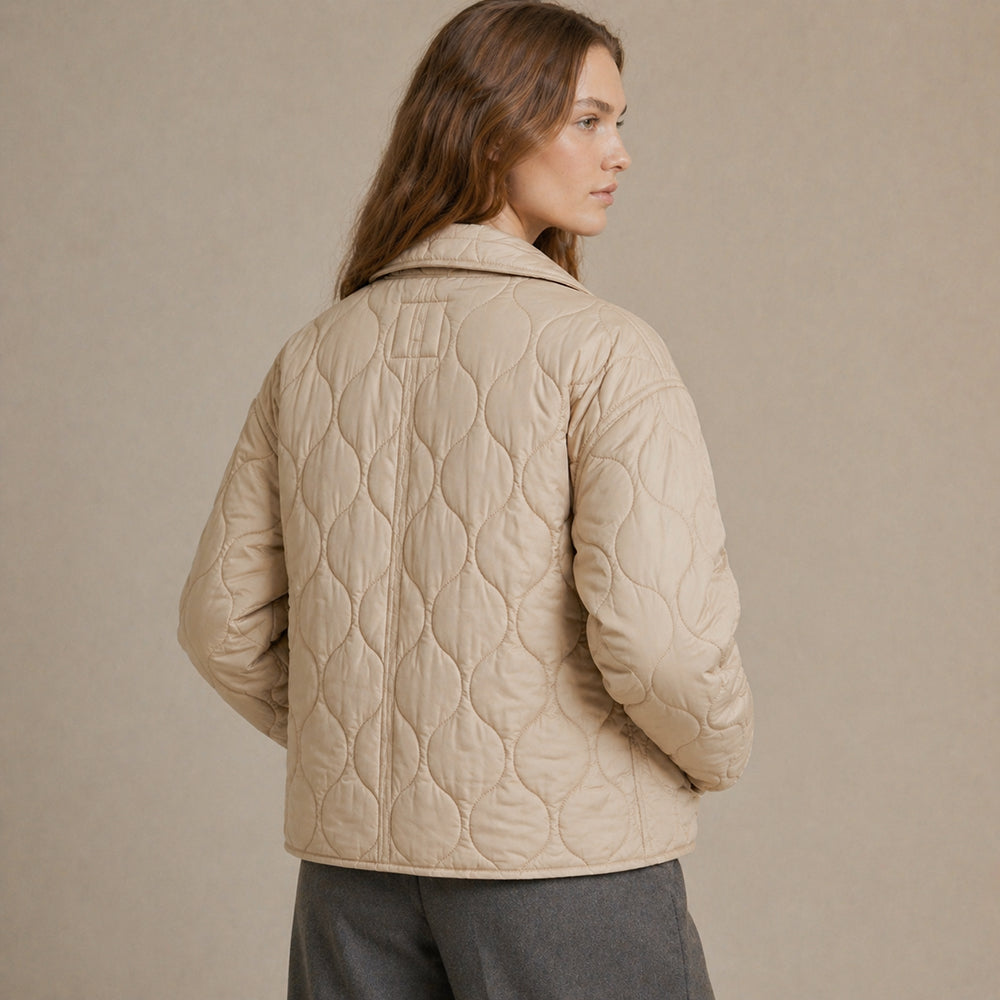 Jacket puffy soft bruselas beige oscuro