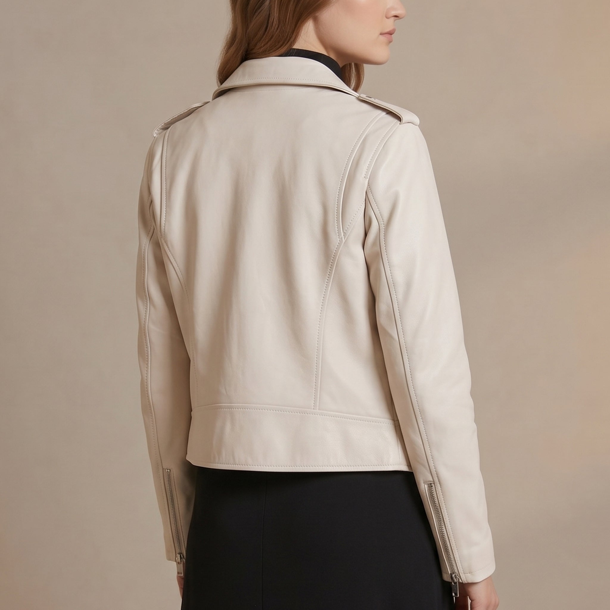 Biker jacket nancy blanco crudo