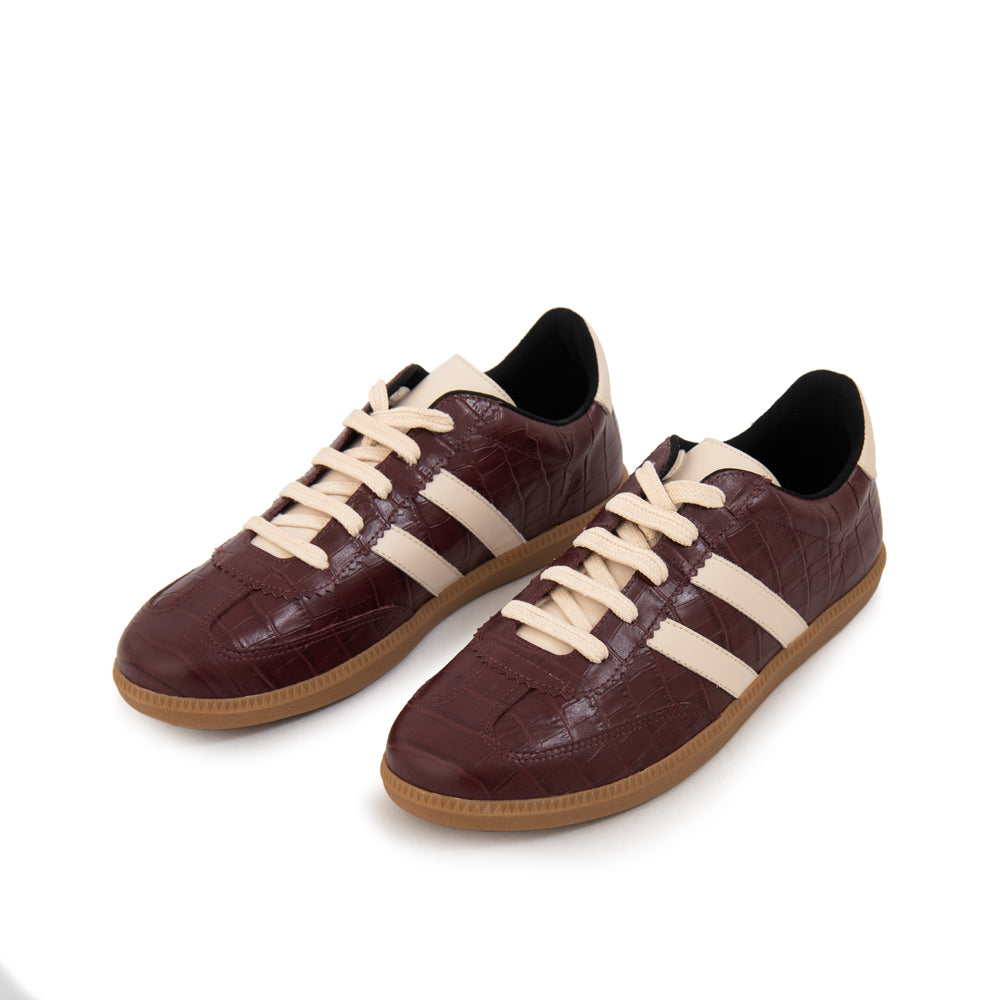 Zapatilla ellen cuero burdeo