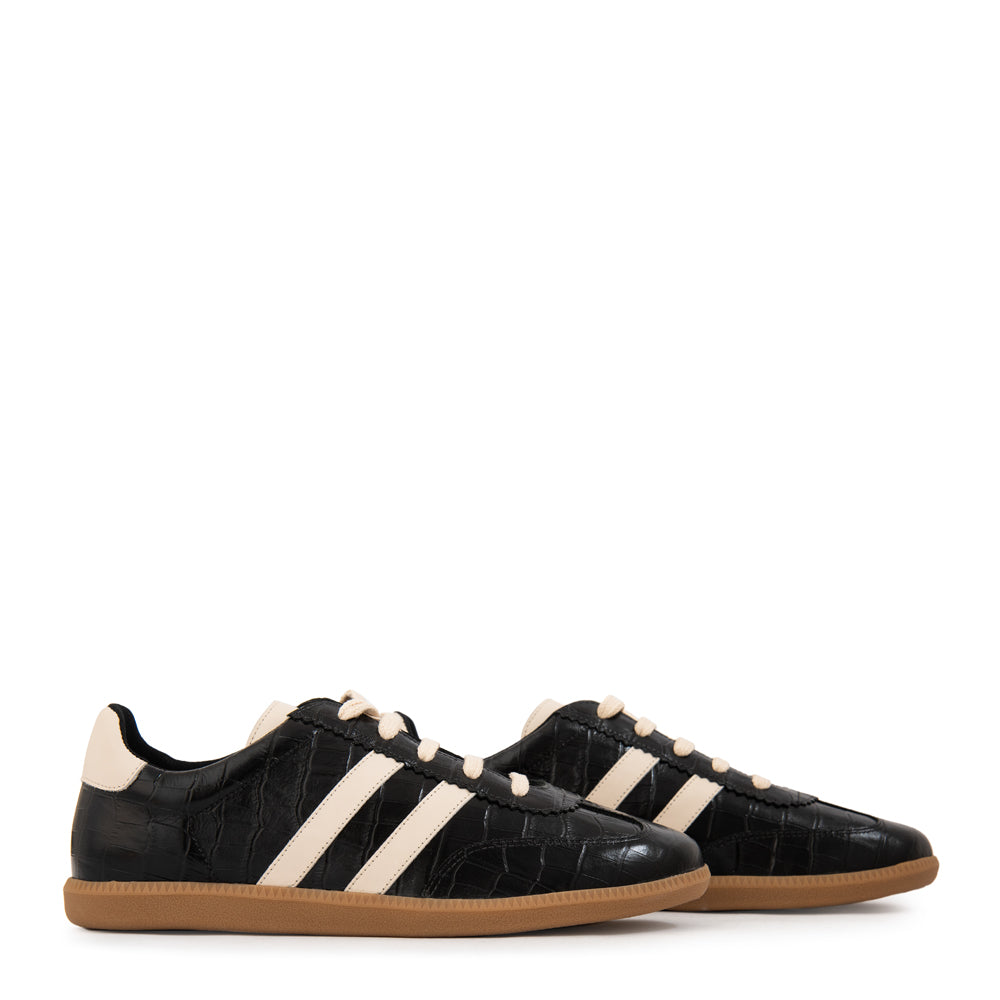 Zapatilla ellen cuero negro