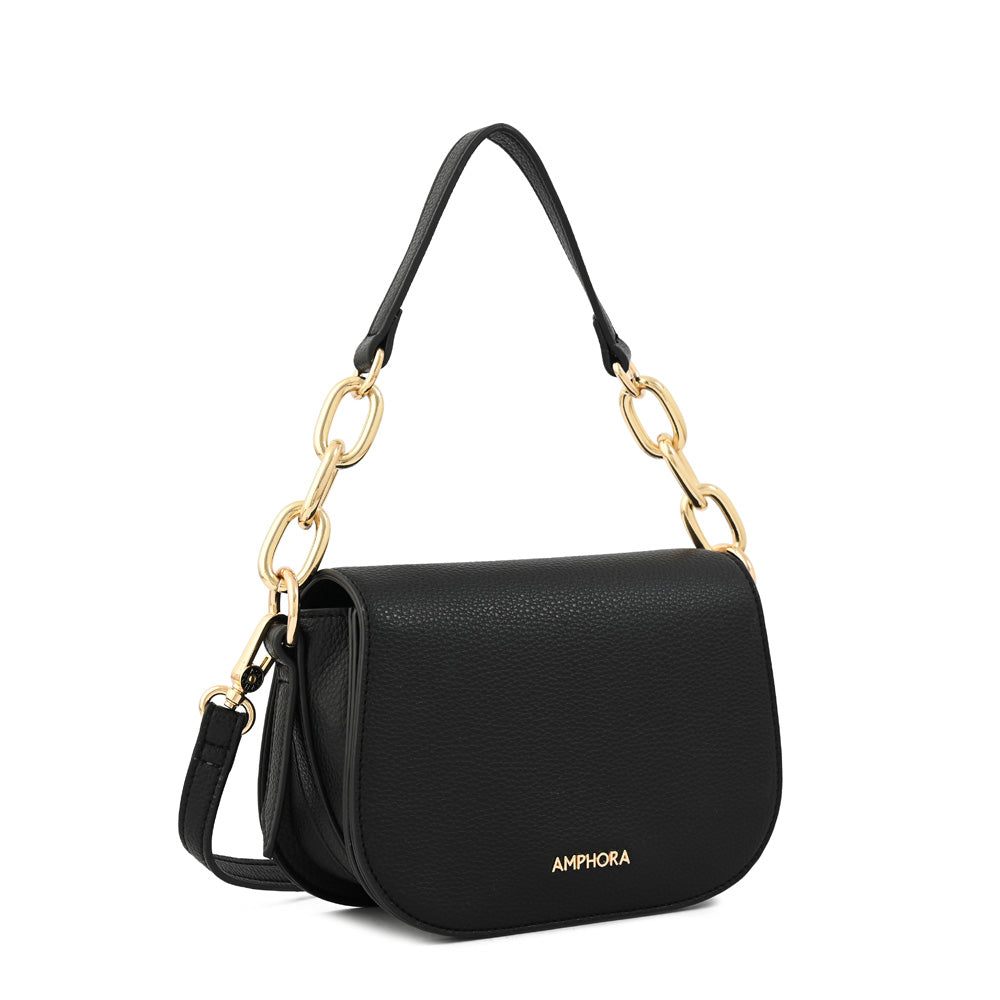 Cartera bandolera chiara mediana negro especial
