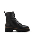 Botin Taco kim cuero negro