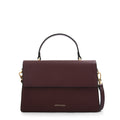 Cartera tote con tapa suecia mediana burdeo