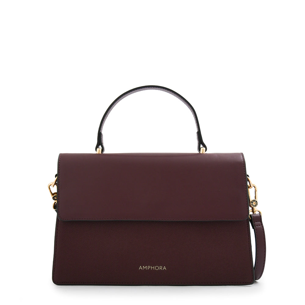 Cartera tote con tapa suecia mediana