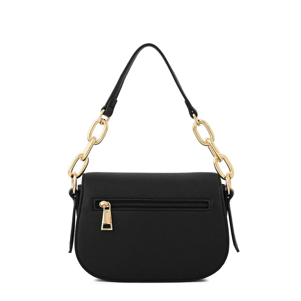 Cartera bandolera chiara mediana negro especial