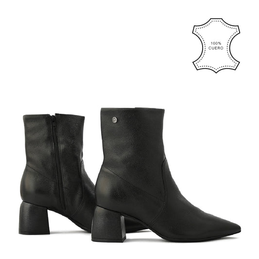 Botin taco nathalie negro