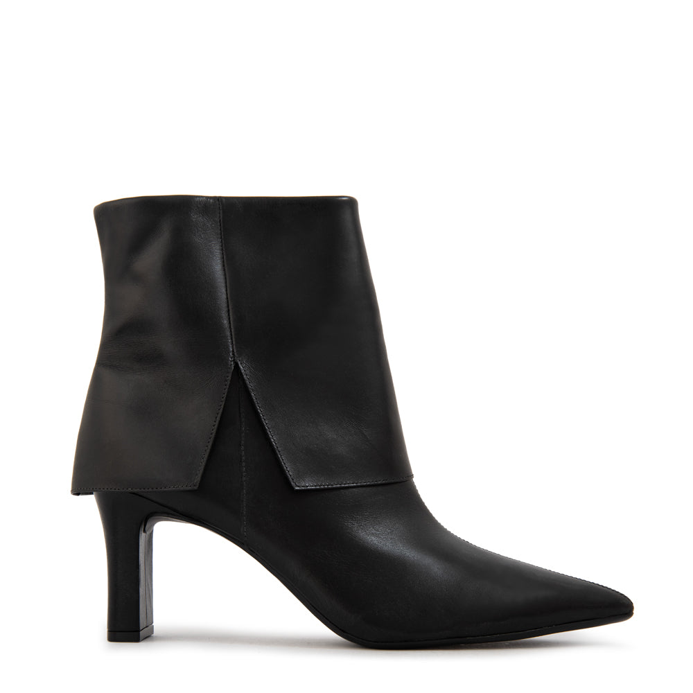 Botin Taco kristen cuero negro
