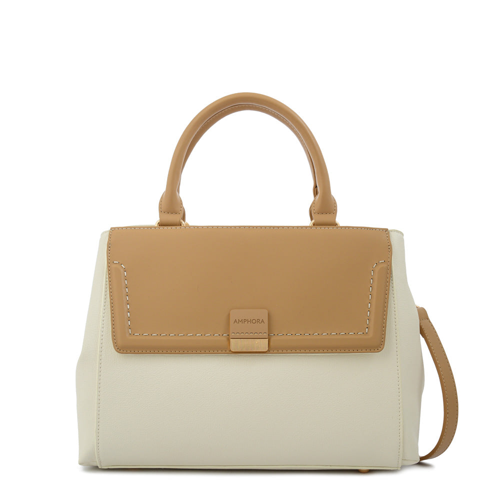 Cartera tote con tapa clary mediana