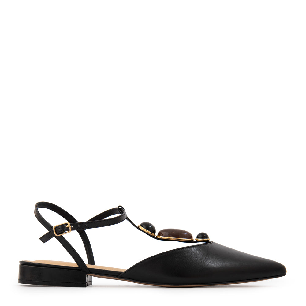 Zapato jade cuero negro
