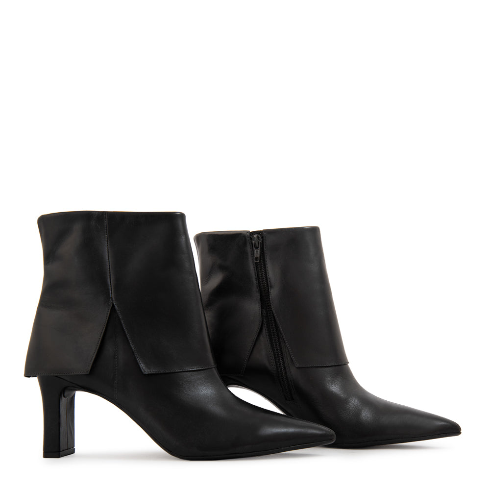 Botin Taco kristen cuero negro