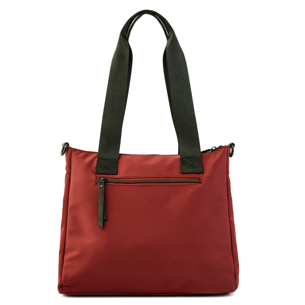 Cartera tote ait mediana burdeo