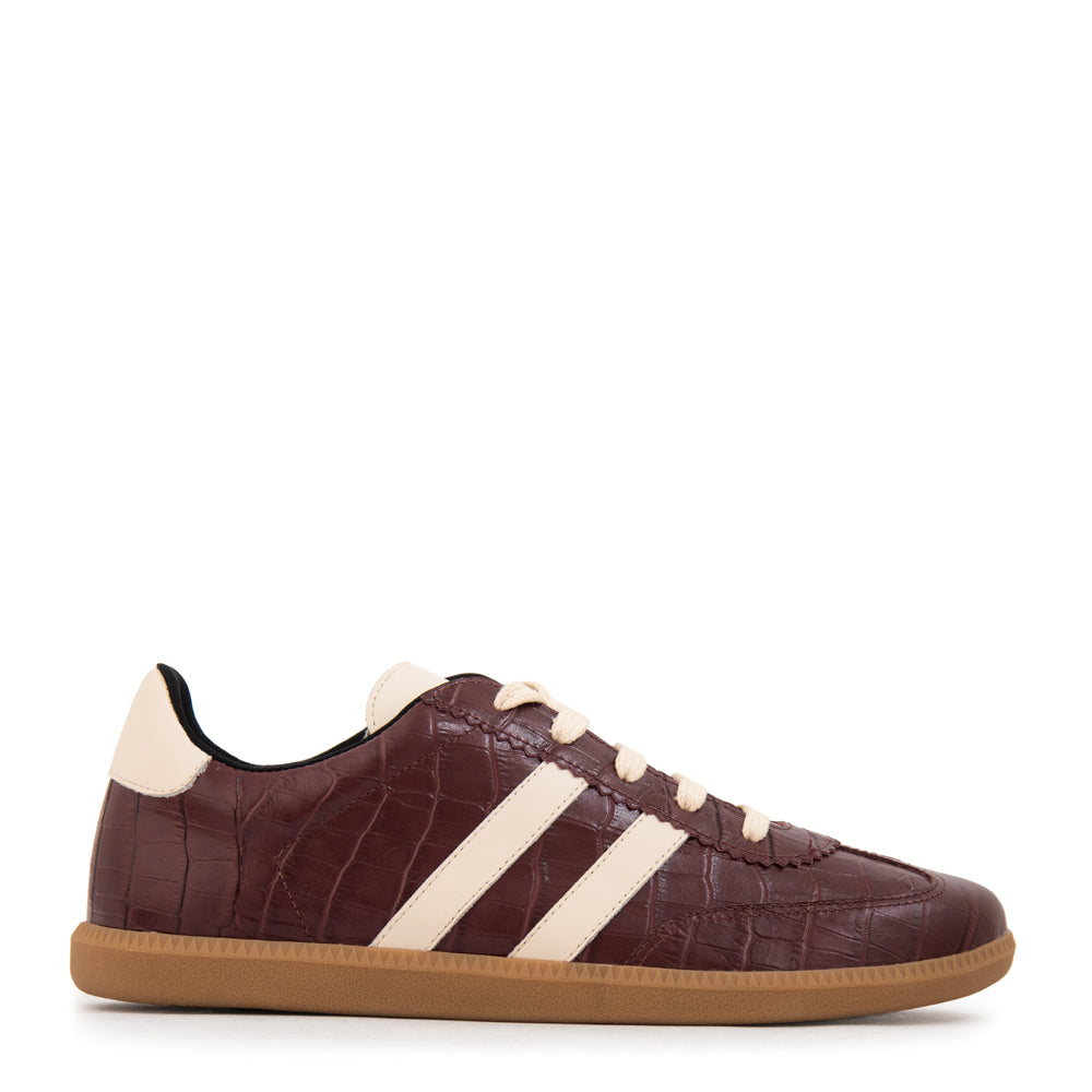 Zapatilla ellen cuero burdeo