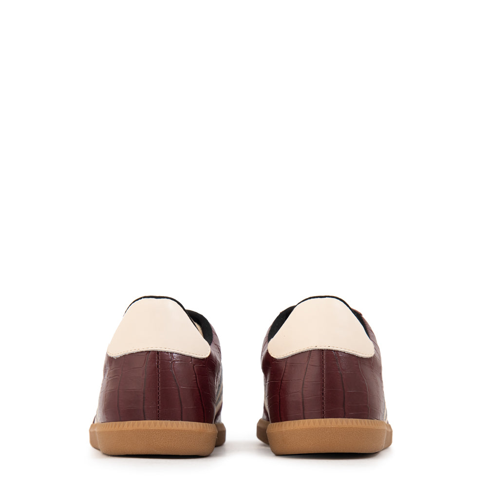 Zapatilla ellen cuero burdeo