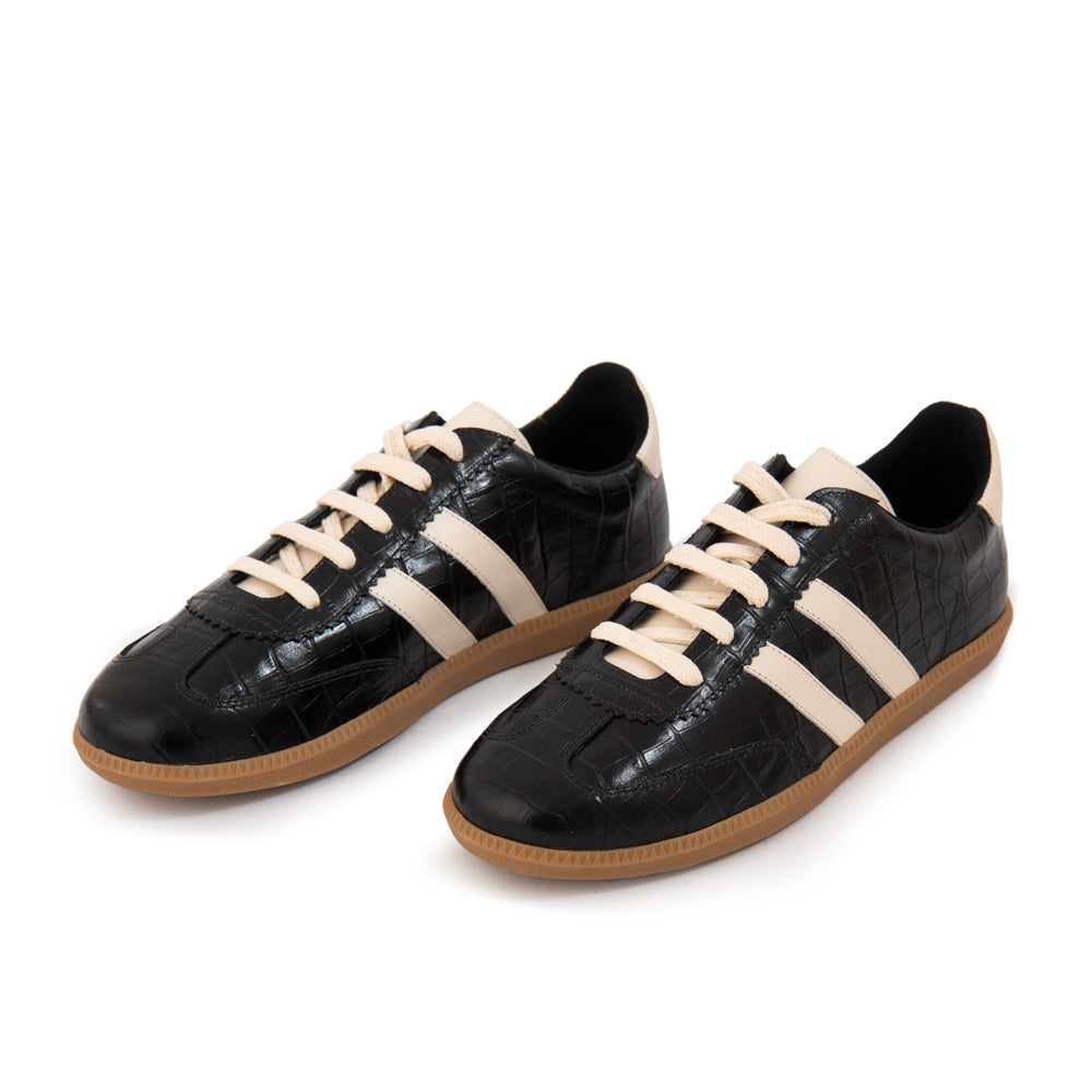 Zapatilla ellen cuero negro