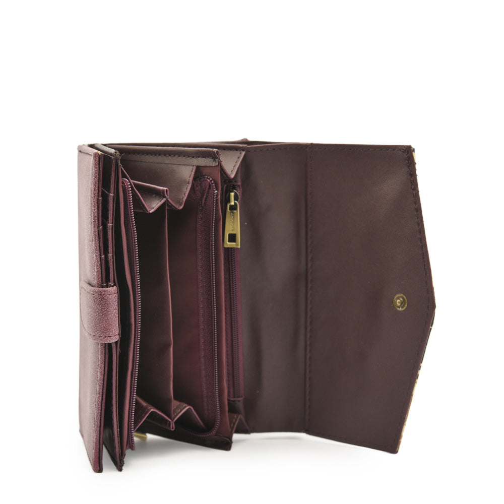 Billetera acordeon calvin mediana berry