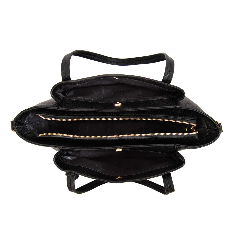 Cartera tote tres divisiones finlandia negro
