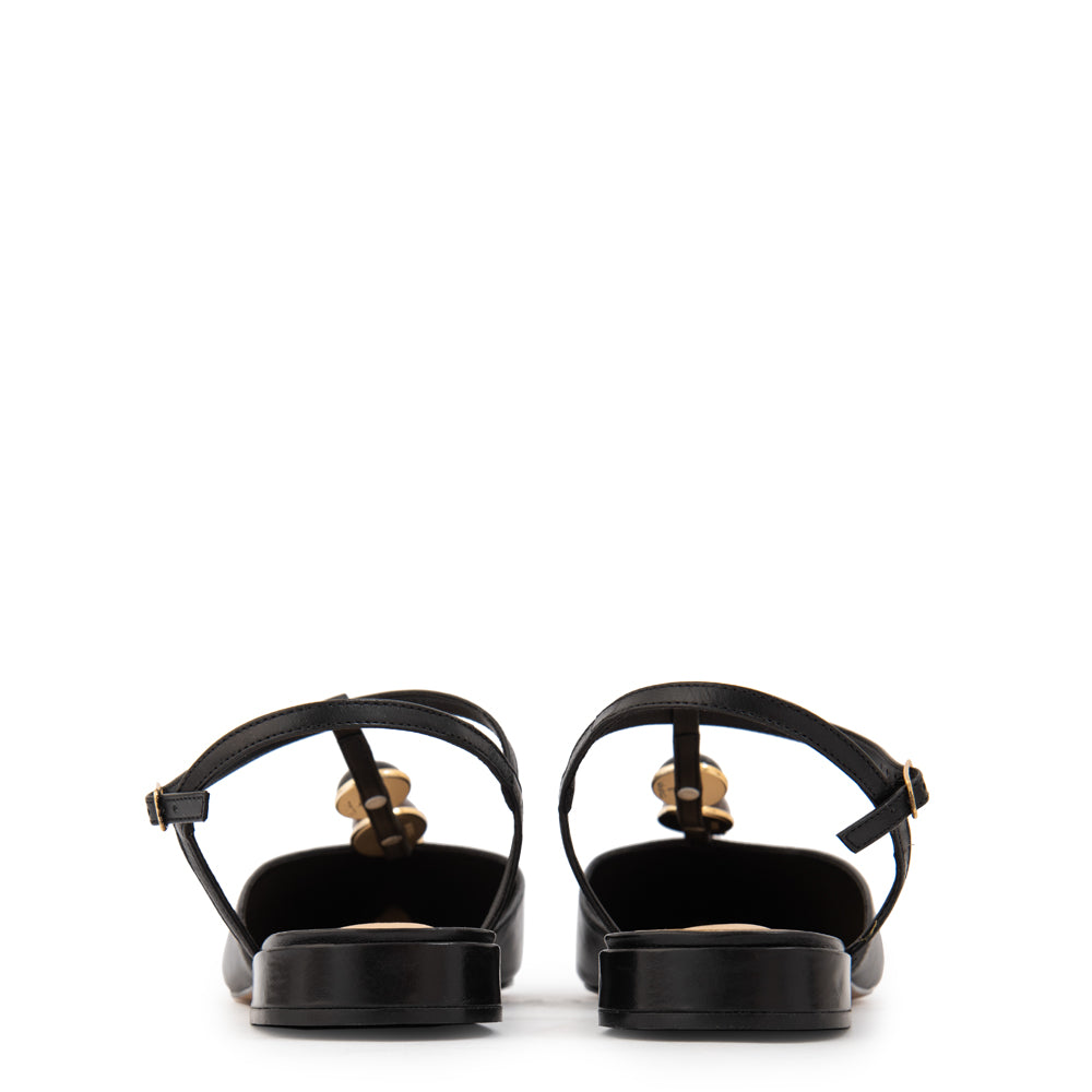 Zapato jade cuero negro