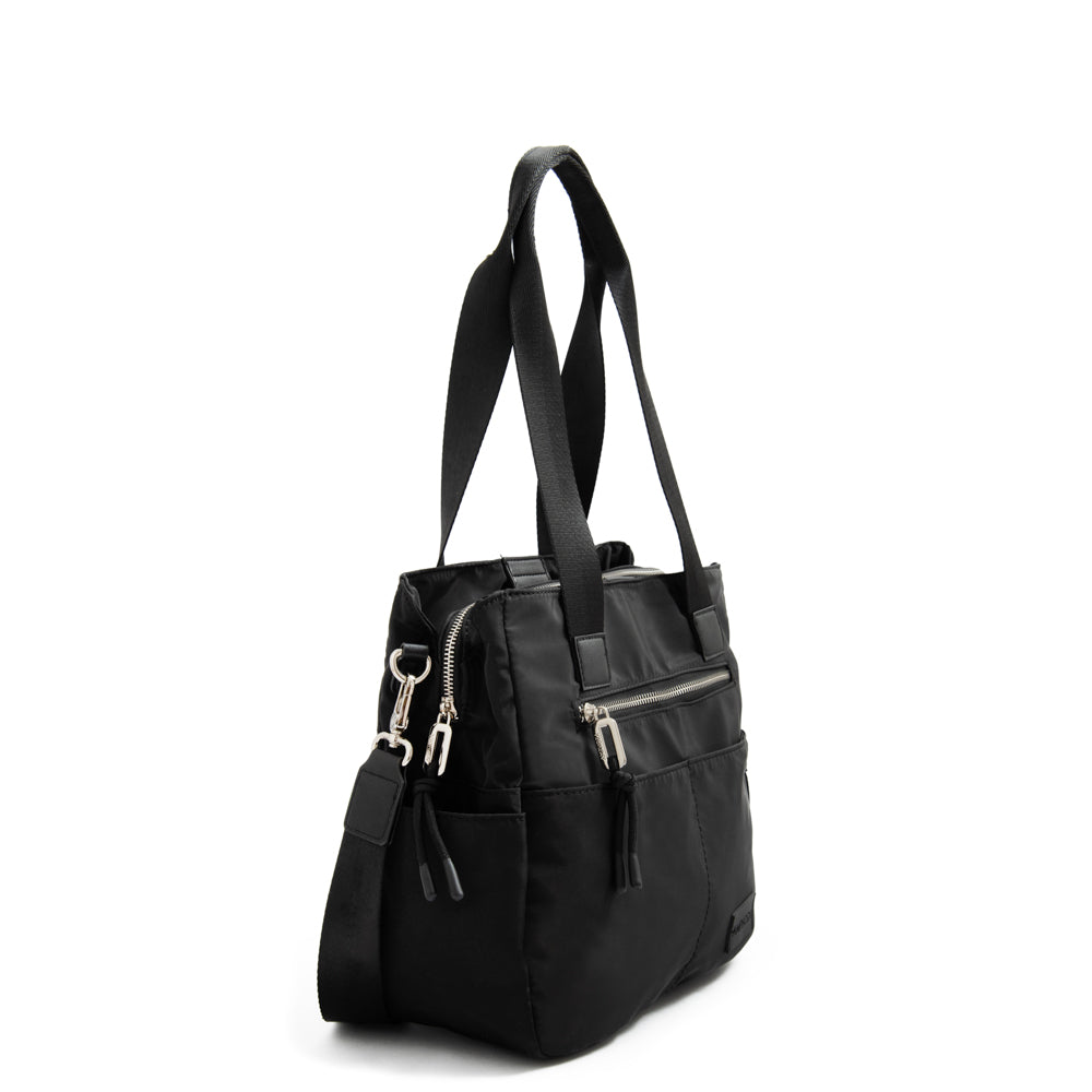 Cartera tote tres divisiones adelina mediana negro