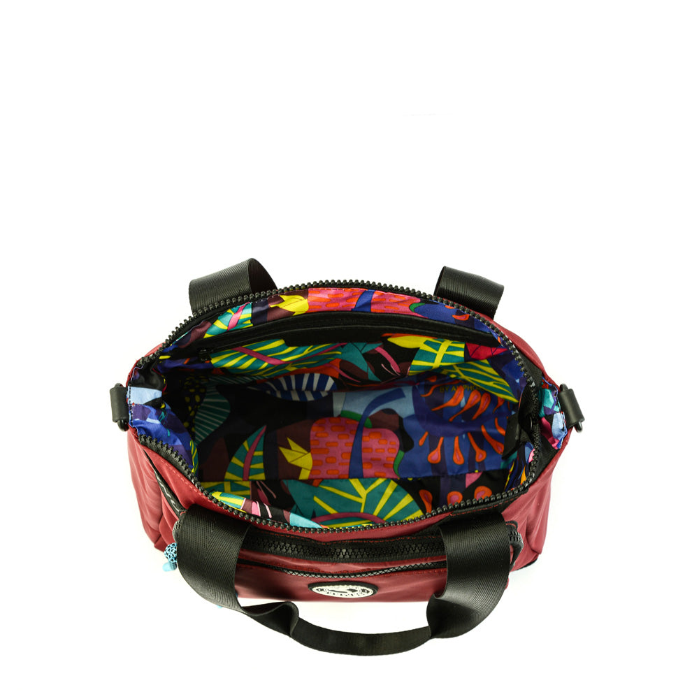 Cartera tote ait mediana burdeo