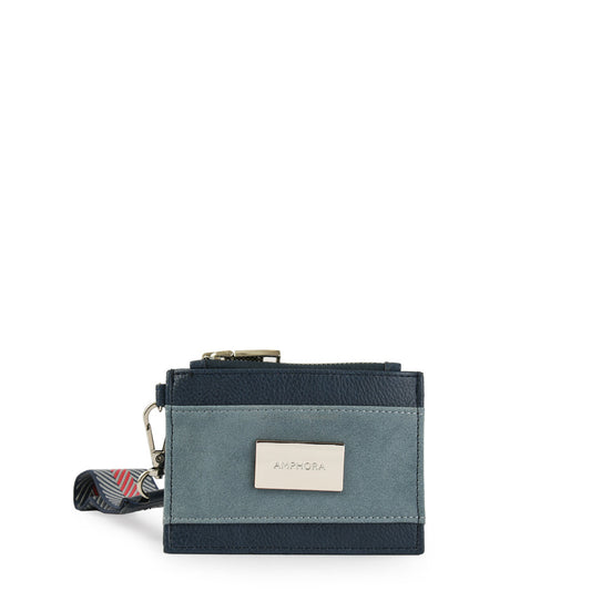 amphora bonne monedero con bolsillo frontal pequeña azul