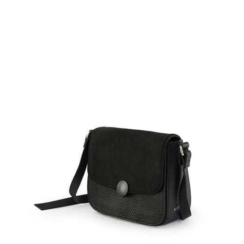 amphora bouton cartera tipo bandolera con tapa negro
