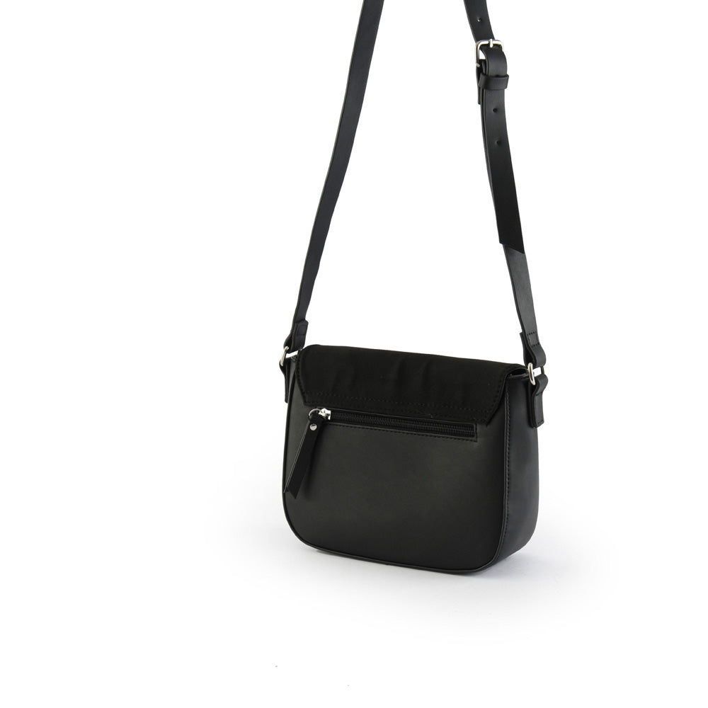 amphora bouton cartera tipo bandolera con tapa negro