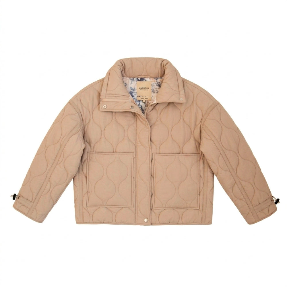 Jacket puffy soft bruselas beige oscuro