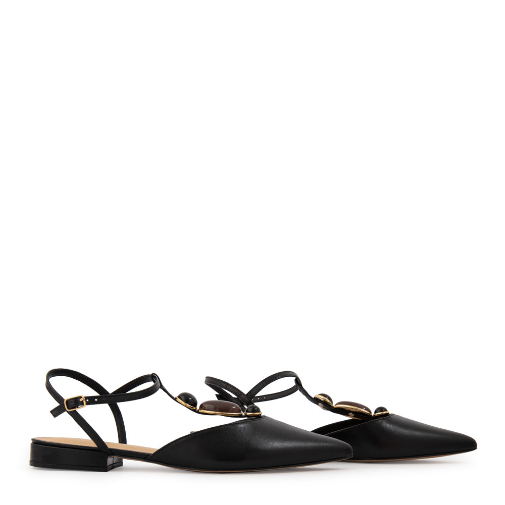 Zapato jade cuero negro