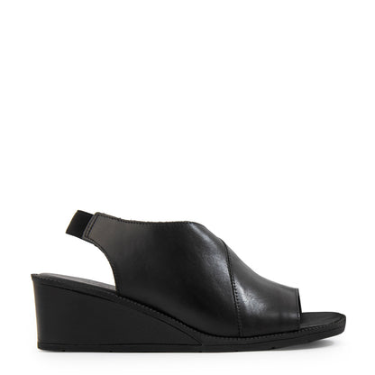 Sandalia duna cuero negro