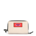 Billetera cierre exterior myrtille pequeña beige