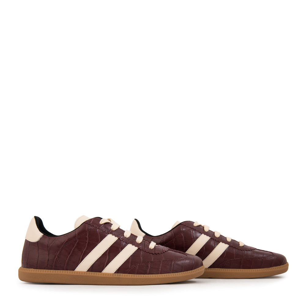 Zapatilla ellen cuero burdeo