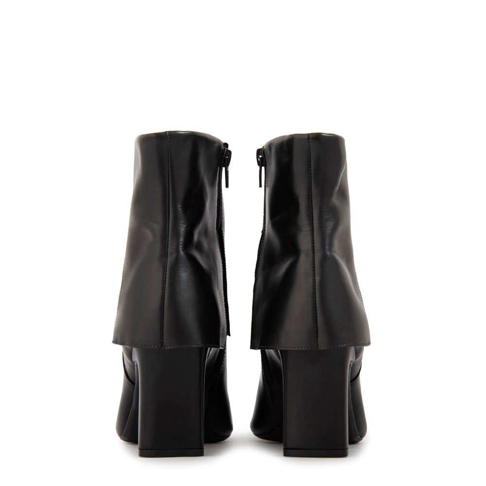 Botin Taco kristen cuero negro
