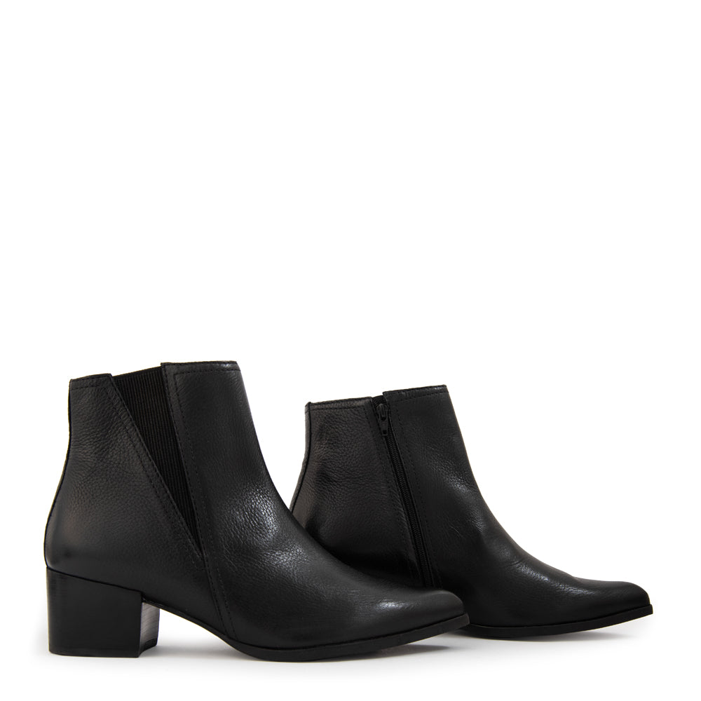 Botin fernanda cuero negro