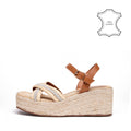 Sandalia isobel cuero beige