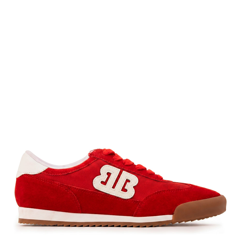 Zapatilla ivy cuero rojo