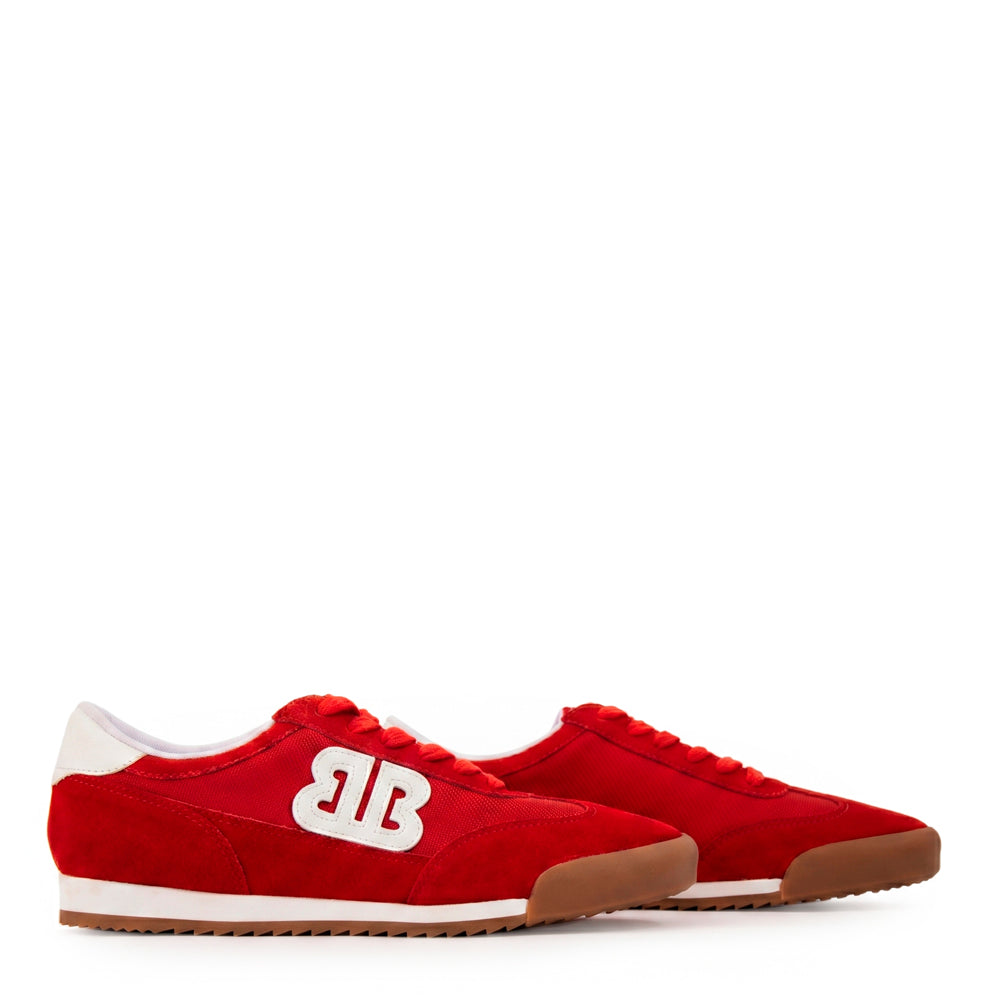 Zapatilla ivy cuero rojo