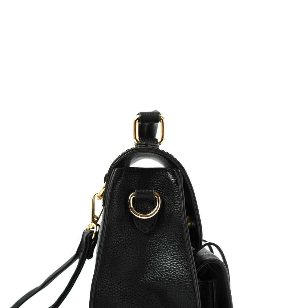 Mochila con tapa kelly pequeña negro