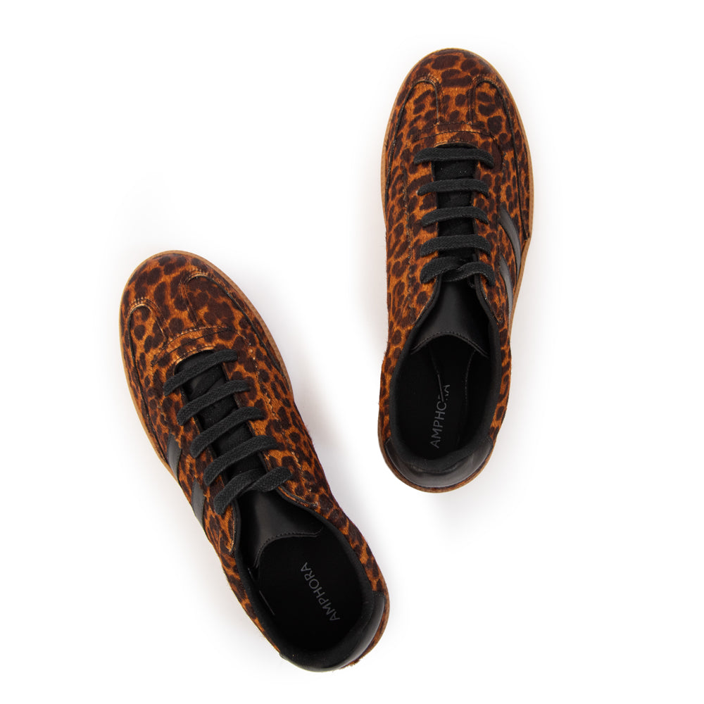 Zapatilla liu cuero camel